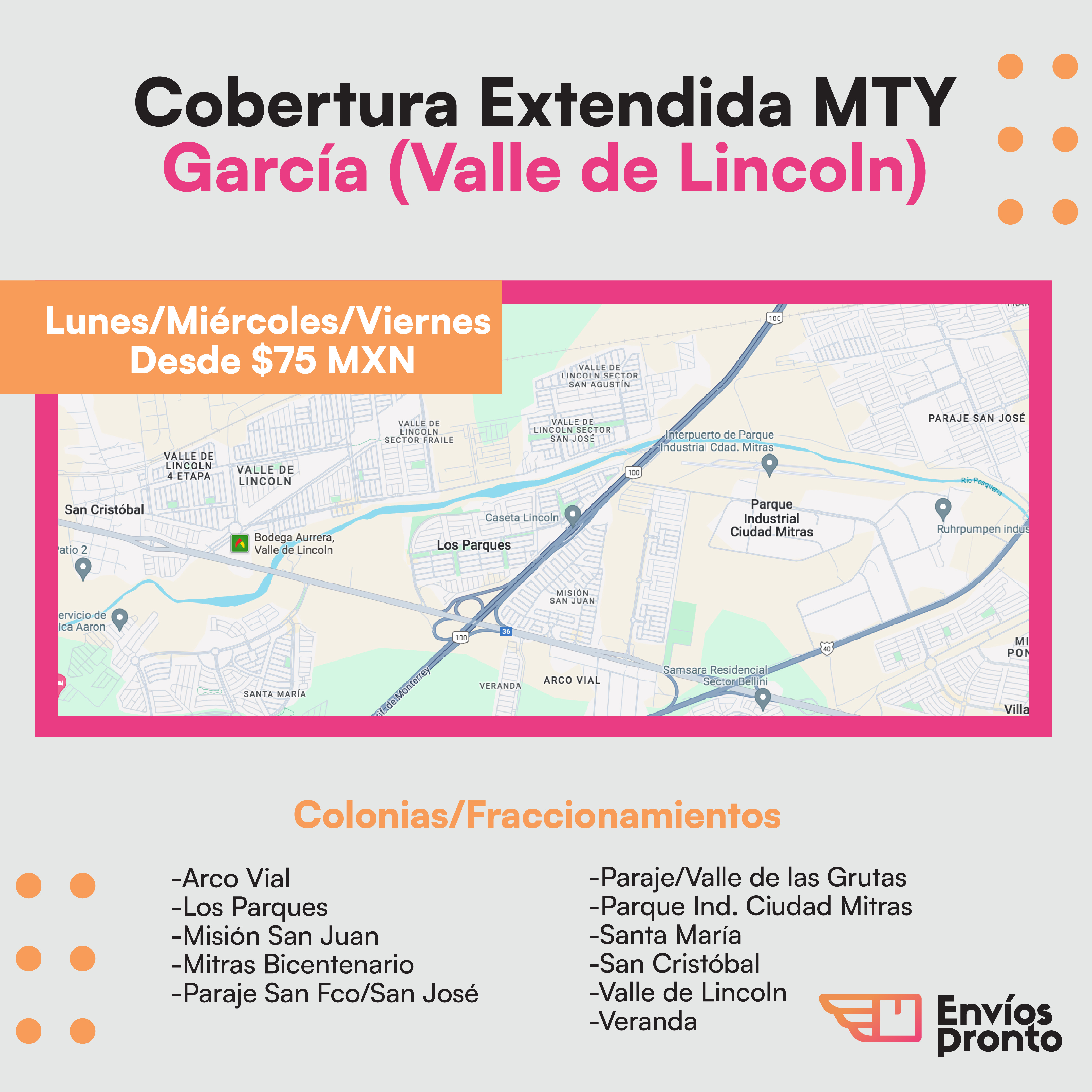 Cobertura Extendida en García, Valle de Lincoln