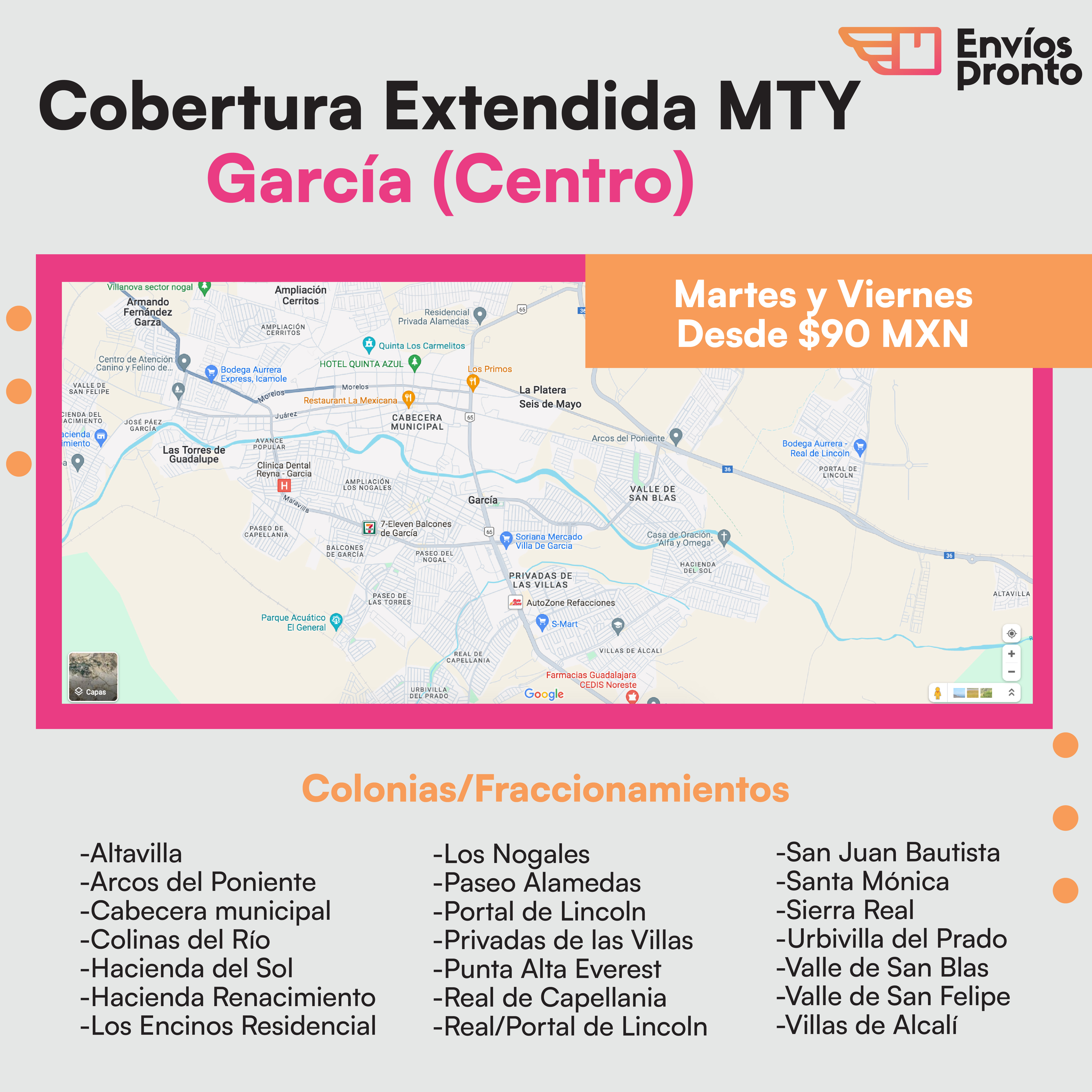 Cobertura Extendida en García (Centro)