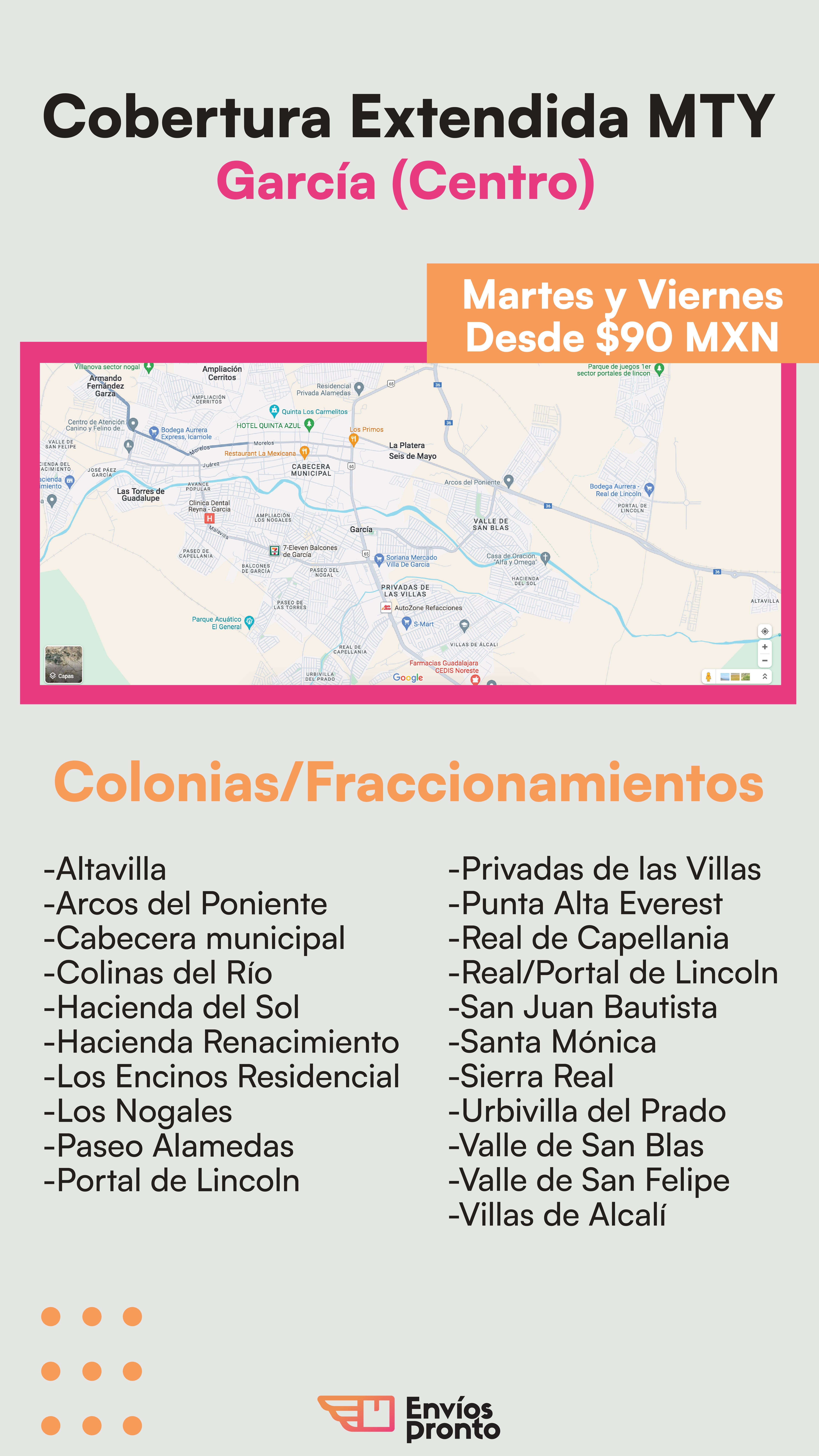Cobertura Extendida en García (Centro)