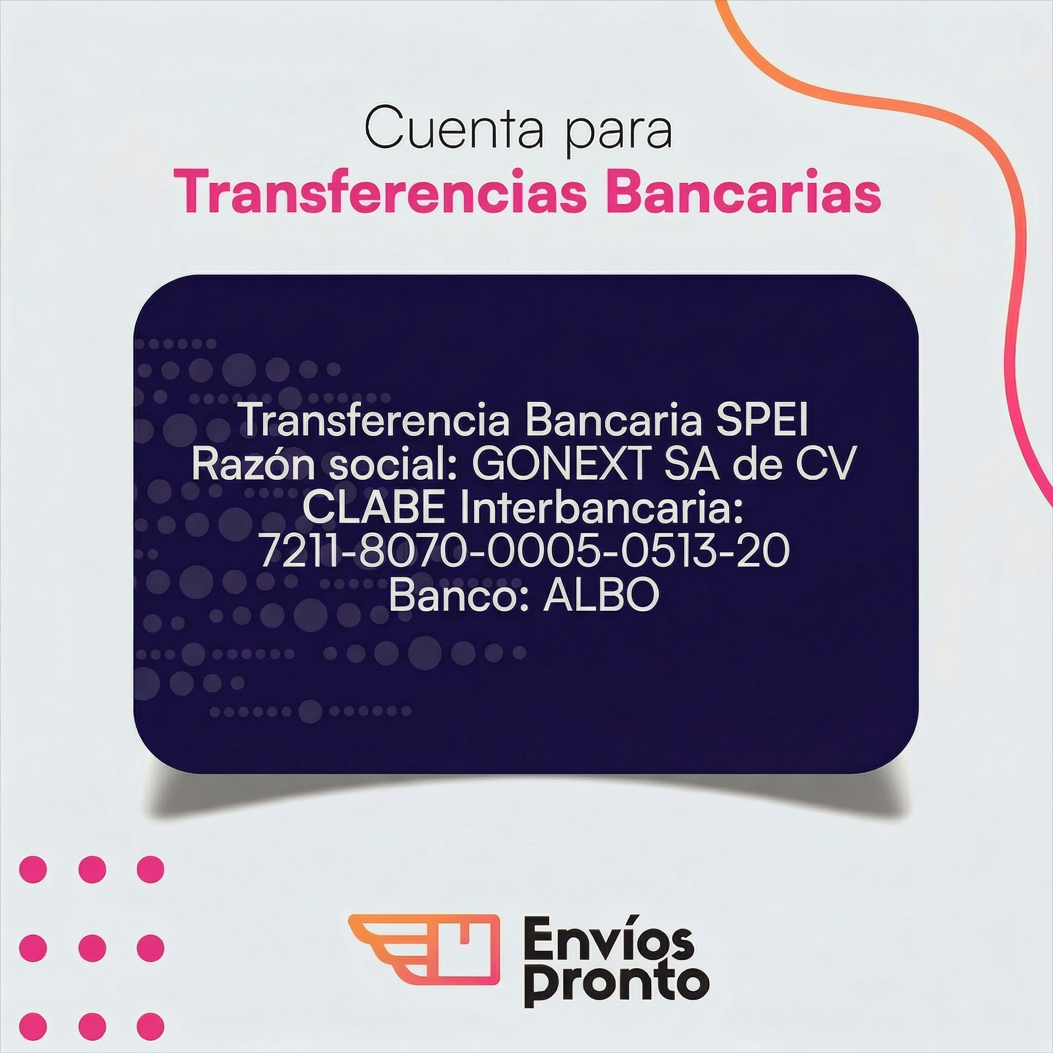 Cuenta para Transferencias Bancarias