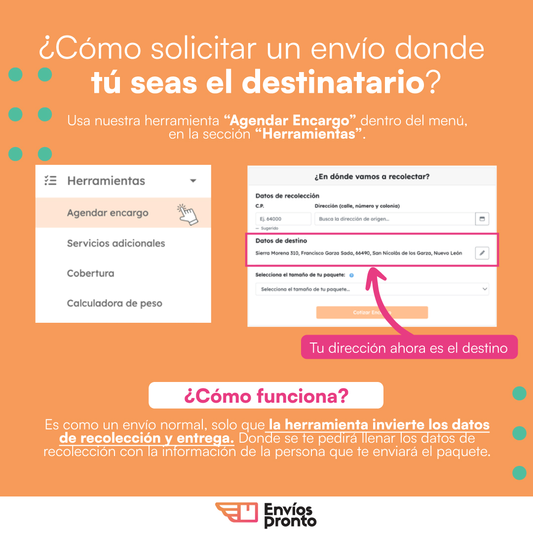 Cómo solicitar un envío donde tú seas el destinatario