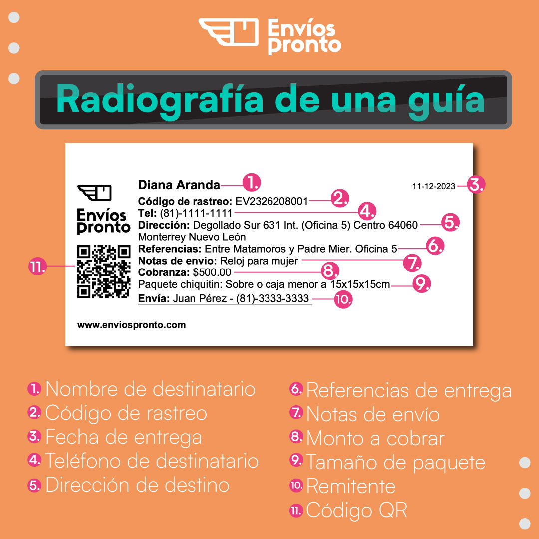 Radiografía de una guía de envío