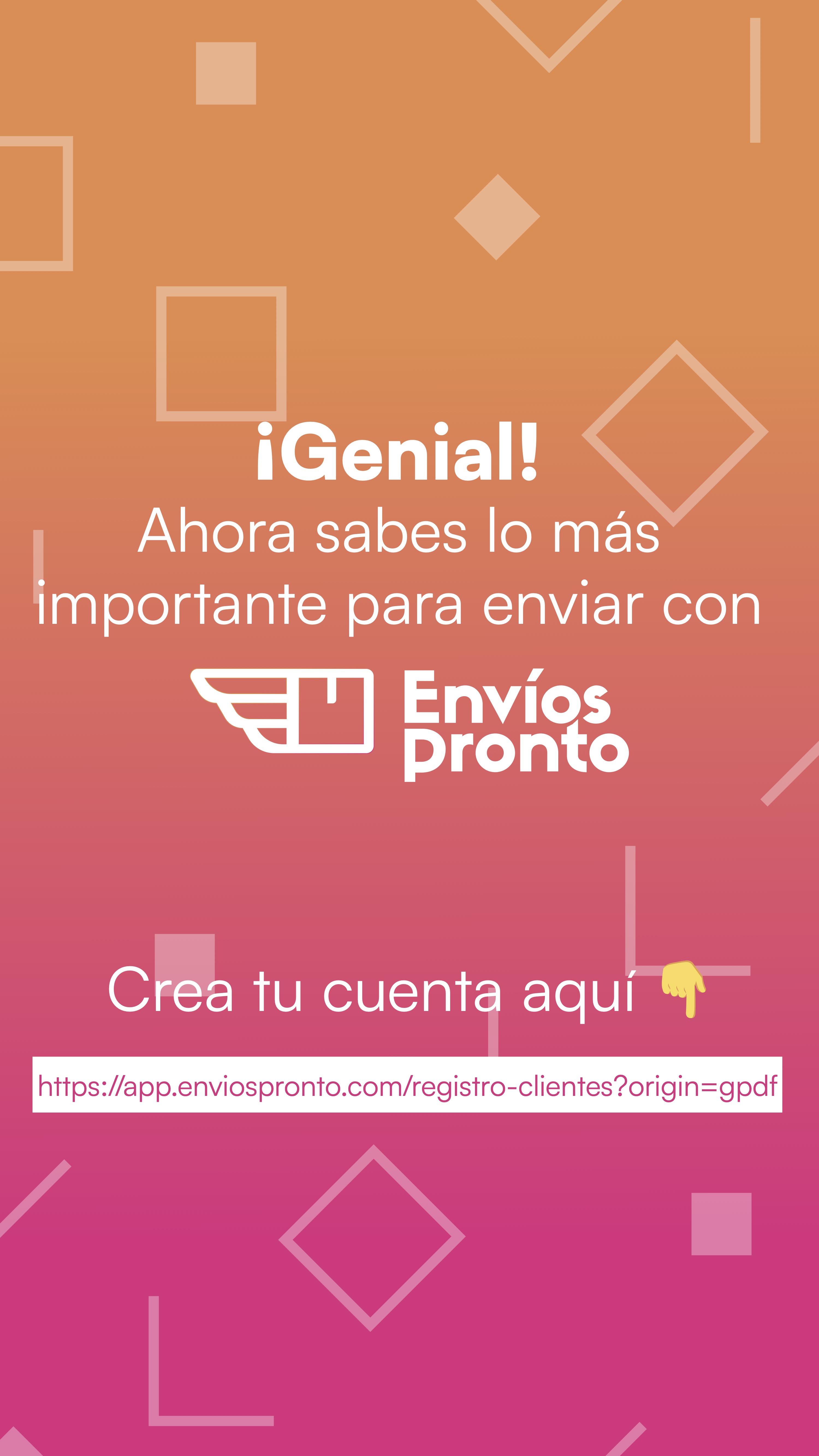 ¡Crea tu cuenta en Envíos Pronto fácilmente!