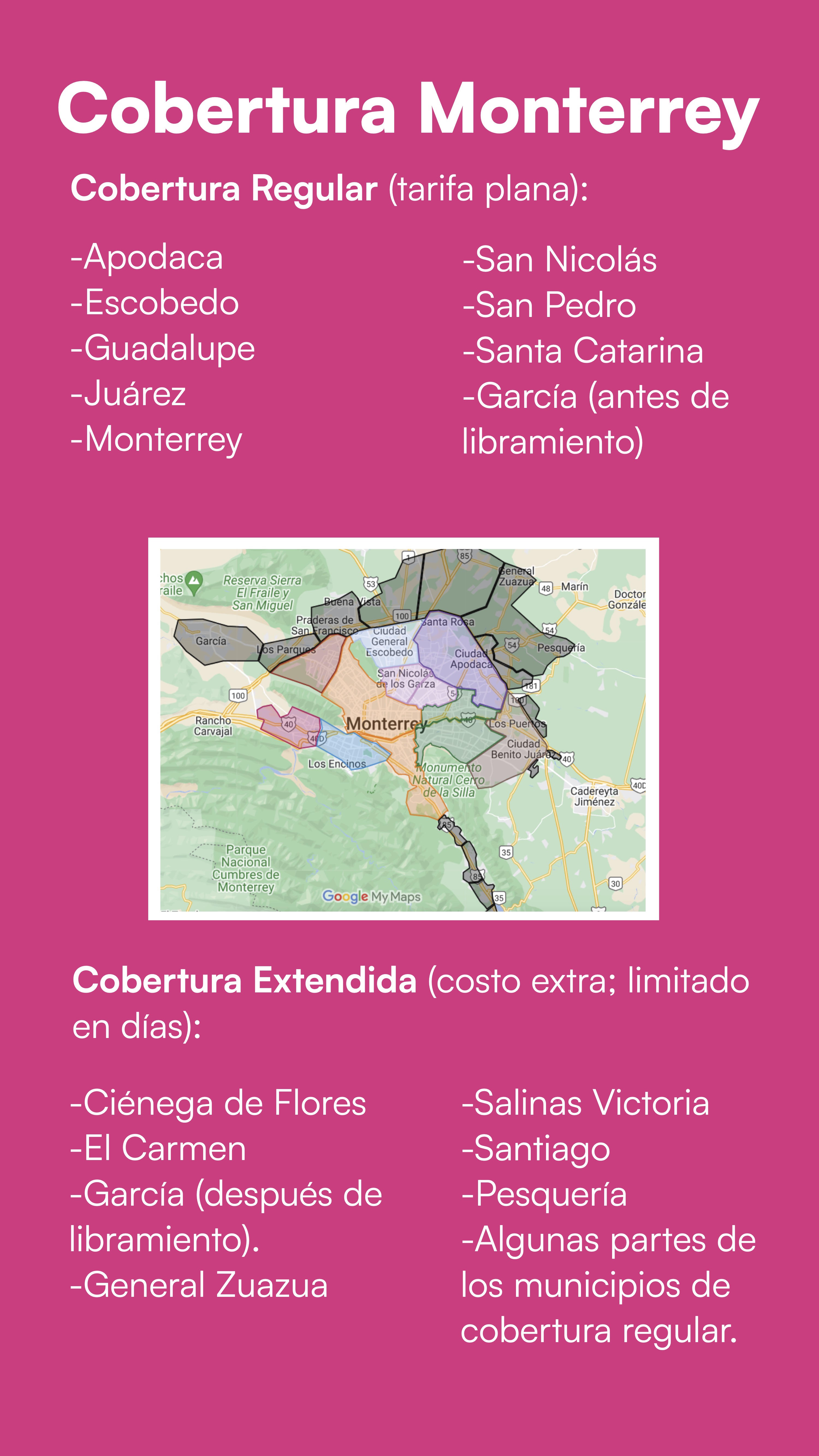 Cobertura de Envíos en Monterrey