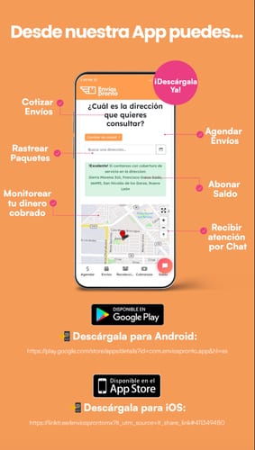Características de la App Envíos Pronto