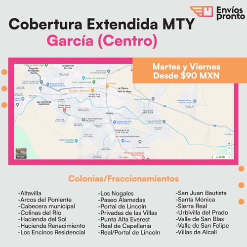 Cobertura Extendida en García (Centro)