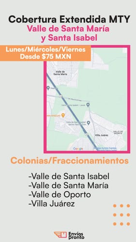 Cobertura Extendida en Monterrey - Santa María e Isabel