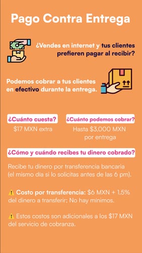 Pago Contra Entrega para tus envíos