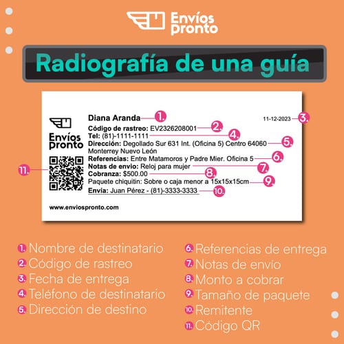 Radiografía de una guía de envío