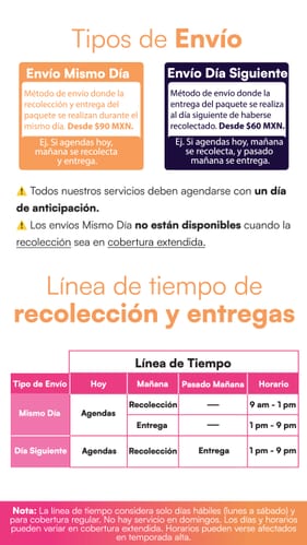 Tipos de Envío y Recolección en Envíos Pronto